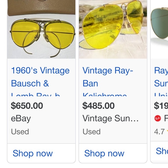 Vintage B&L USA Ray Ban Shooter mit Sportbügel - Picture 5 of 10